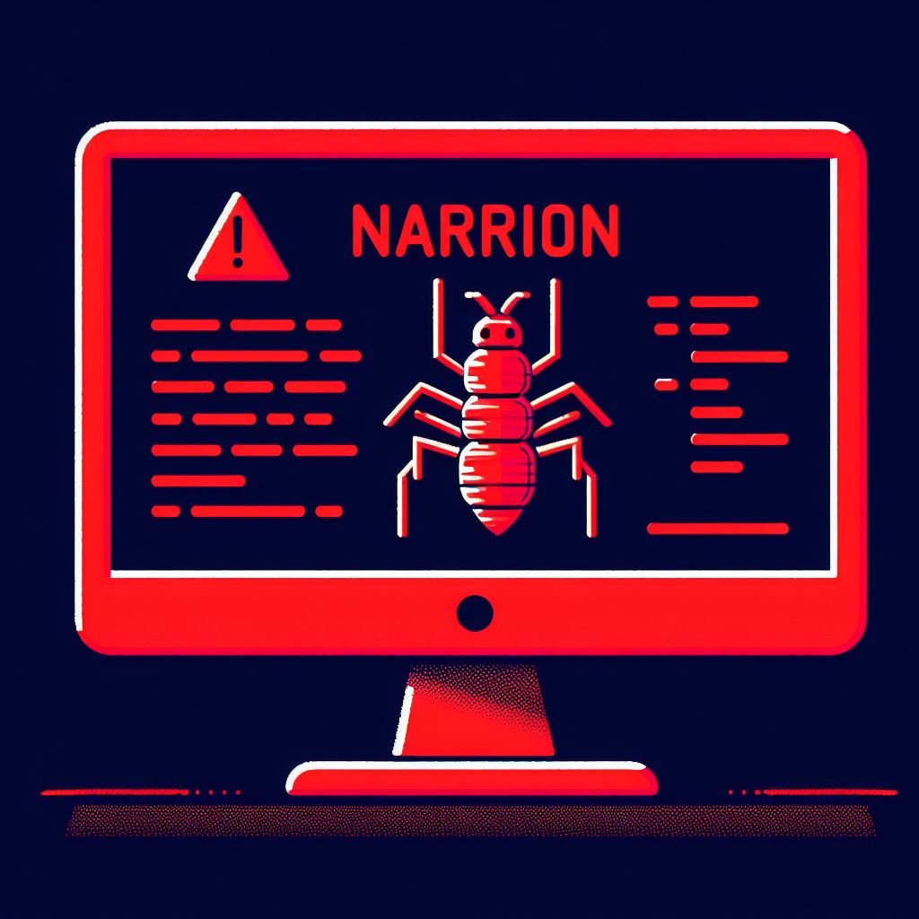 A computer screen showing a warning message about a not good infection in red color.
